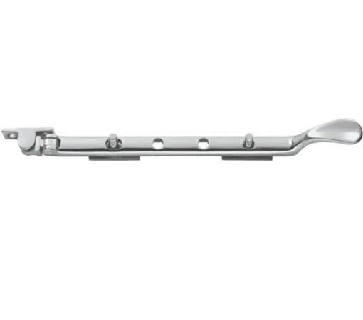 Victorian Casement Window Stays (8", 10" Or 12"), Polished Chrome