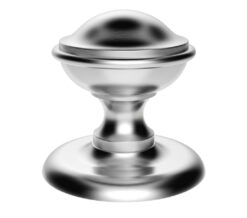 Round Centre Door Knob, Satin Chrome