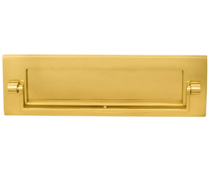 Postal Knocker Letter Plate (256Mm X 80Mm), Polished Brass