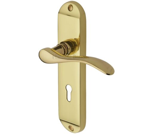 Heritage Brass Maya Polished Brass Door Handles (Sold In Pairs)