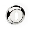 Mediterranean Key Escutcheons on Round "C" Rose - Polished Chrome