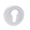 Mediterranean Euro Escutcheons on Round Rose - Polished Chrome