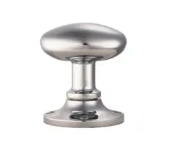 Oval Face Fix Mortice Door Knob, Polished Chrome (Sold In Pairs)