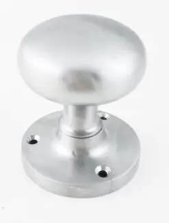 Mushroom Mortice Door Knobs- 56mm- Satin Chrome Polished
