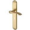 Heritage Brass Algarve Long Satin Brass Door Handles (Sold In Pairs)