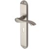 Heritage Brass Algarve Long Satin Nickel Door Handles (Sold In Pairs)