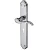 Heritage Brass Verona Long Polished Chrome Door Handles (Sold In Pairs)