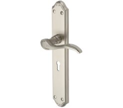 Heritage Brass Verona Long Satin Nickel Door Handles(Sold In Pairs)