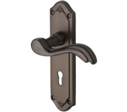 Heritage Brass Lisboa Matt Bronze Door Handles - (Sold In Pairs)