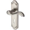 Heritage Brass Lisboa Satin Nickel Door Handles (Sold In Pairs)