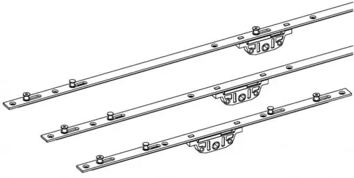 Multilock + 250mm Low Handle Height Offset Multilock Security Espagnolette 20mm Backset 9.0mm Cam