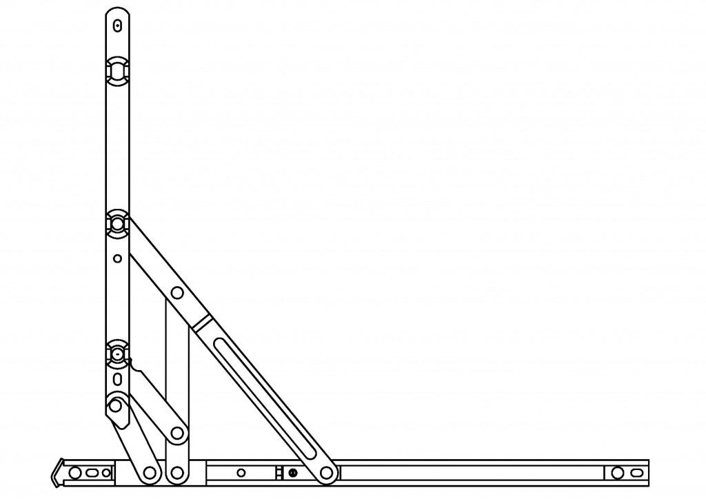 Egress Only Side Hung Friction Hinges 17mm