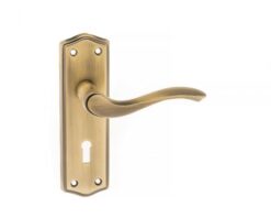 Atlantic Warwick Old English Door Handles On Backplate, Matt Antique Brass - OE178MAB (sold in pairs)