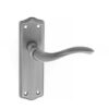 Atlantic Warwick Old English Door Handles On Backplate, Matt Gun Metal - OE178MBN (sold in pairs)