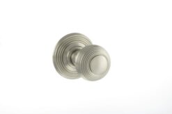 Atlantic Old English Ripon Solid Brass Reeded Mortice Knob, Satin Nickel - OE50RMKSN (sold in pairs)