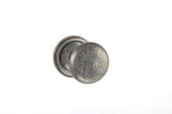 Atlantic Old English Harrogate Solid Brass Mushroom Mortice Knob, Distressed Silver - OE58MMKDS