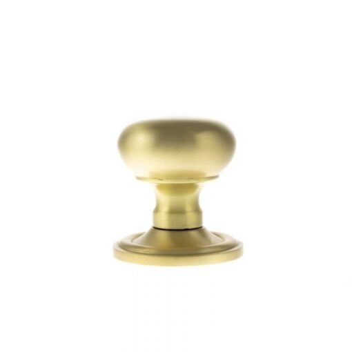 Atlantic Old English Harrogate Solid Brass Mushroom Mortice Knob, Satin Brass - OE58MMKSB (sold in pairs)