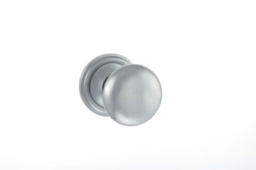 Atlantic Old English Harrogate Solid Brass Mushroom Mortice Knob, Satin Chrome - OE58MMKSC (sold in pairs)