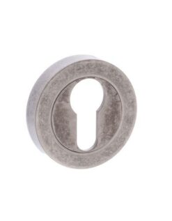 Atlantic Old English Euro Profile Escutcheons, Distressed Silver - OEESCEDS (sold in pairs)