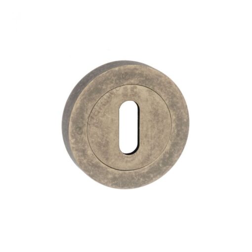 Atlantic Old English Standard Profile Escutcheons, Distressed Silver - OEESCKDS (sold in pairs)