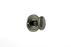 Atlantic Old English Solid Brass Bathroom Turn & Release, Distressed Silver - OEOWCDS