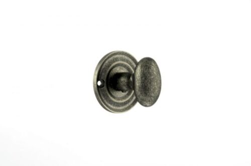 Atlantic Old English Solid Brass Bathroom Turn & Release, Distressed Silver - OEOWCDS