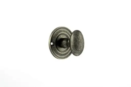 Atlantic Old English Solid Brass Bathroom Turn & Release, Distressed Silver - OEOWCDS