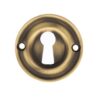 Atlantic Old English Solid Brass Standard Profile Round Escutcheon, Matt Antique Brass - OERKEMAB (sold in pairs)