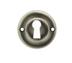 Atlantic Old English Solid Brass Standard Profile Round Escutcheon, Matt Gun Metal - OERKEMBN (sold in pairs)