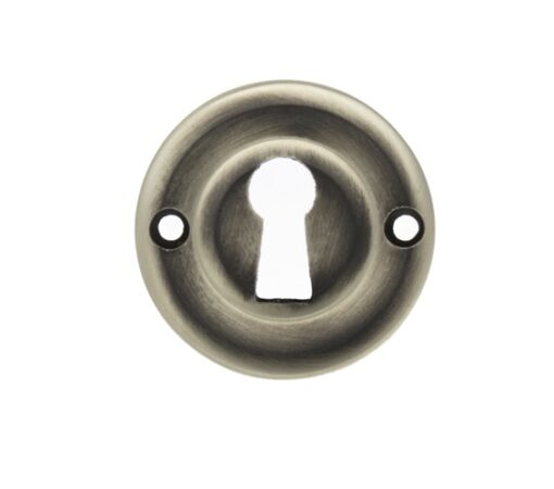 Atlantic Old English Solid Brass Standard Profile Round Escutcheon, Matt Gun Metal - OERKEMBN (sold in pairs)