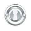 Atlantic Old English Solid Brass Standard Profile Round Escutcheon, Polished Chrome - OERKEPC (sold in pairs)