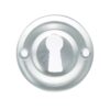 Atlantic Old English Solid Brass Standard Profile Round Escutcheon, Satin Chrome - OERKESC (sold in pairs)