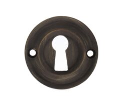 Atlantic Old English Solid Brass Standard Profile Round Escutcheon, Urban Bronze - OERKEUB (sold in pairs)