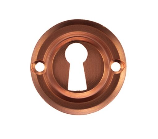 Atlantic Old English Solid Brass Standard Profile Round Escutcheon, Urban Satin Copper - OERKEUSC (sold in pairs)