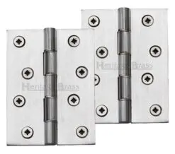 Heritage Brass 4 Inch Double Phosphor Washered Butt Hinges, Satin Chrome - (Sold In Pairs)