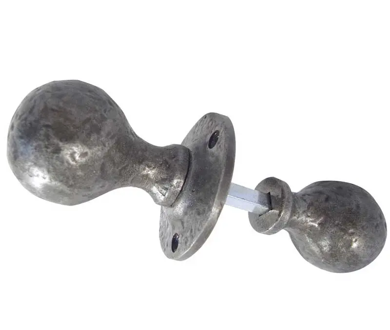 Ball Shape Rim Door Knob Pewter