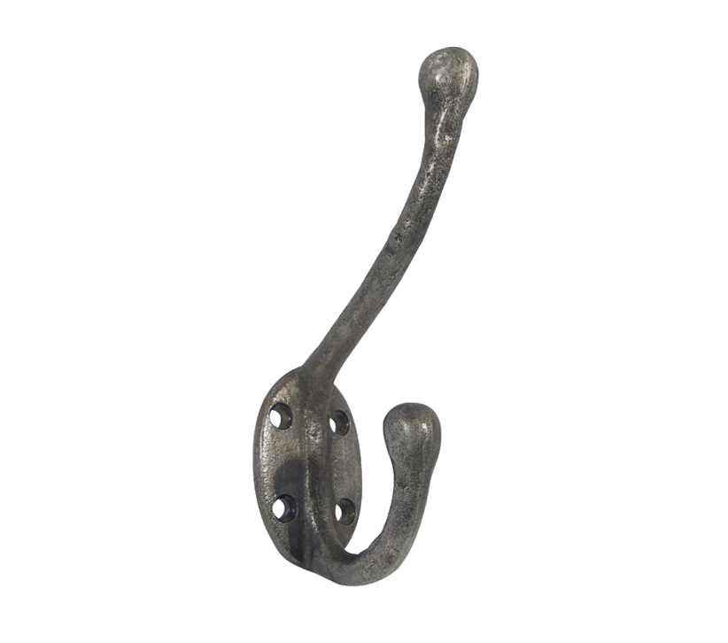 Frelan Hardware Hat & Coat Hook (125Mm), Pewter Finish