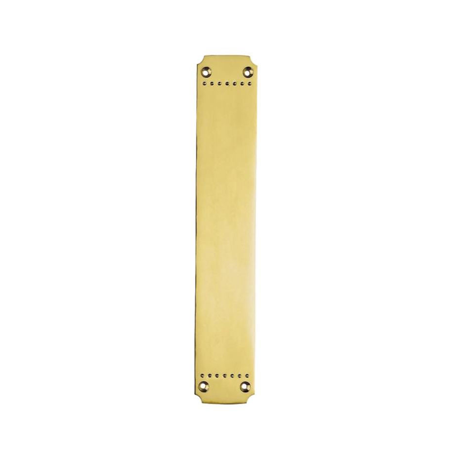 Laurin Finger Plate (370Mm X 64Mm), Polished Brass