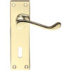 Zoo Hardware Project Range Victorian Scroll Door Handles On Backplate, Electro Brass (Sold In Pairs)