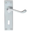 Zoo Hardware Project Range Victorian Scroll Door Handles On Backplate, Satin Chrome (Sold In Pairs)