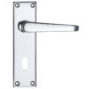 Zoo Hardware Project Range Victorian Flat Door Handles On Backplate, Polished Chrome (Sold In Pairs)