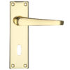 Zoo Hardware Project Range Victorian Flat Door Handles On Backplate, Electro Brass (Sold In Pairs)