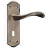 Zoo Hardware Project Range Asti Door Handles On Backplate, Florentine Bronze (Sold In Pairs)