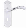 Zoo Hardware Project Range Asti Door Handles On Backplate, Dual Finish Satin Chrome & Polished Chrome (Sold In Pairs)