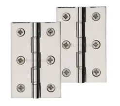 Heritage Brass 3 Inch Double Phosphor Washered Butt Hinges, Polished Nickel (Sold In Pairs)