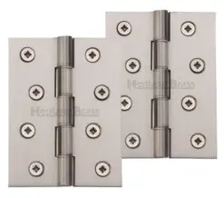 Heritage Brass 4 Inch Double Phosphor Washered Butt Hinges, Satin Nickel - (Sold In Pairs)