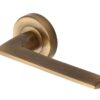 Heritage Brass Pyramid Antique Brass Door Handles On Round Rose