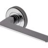 Heritage Brass Pyramid Polished Chrome Door Handles On Round Rose (Sold In Pairs)