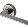 Heritage Brass Pyramid Polished Nickel Door Handles On Round Rose (Sold In Pairs)