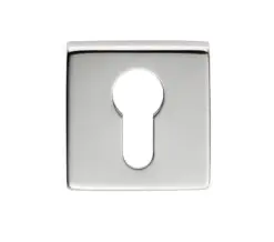 Manital Euro Profile Escutcheon On Square Rose, Polished Chrome (Sold In Singles)